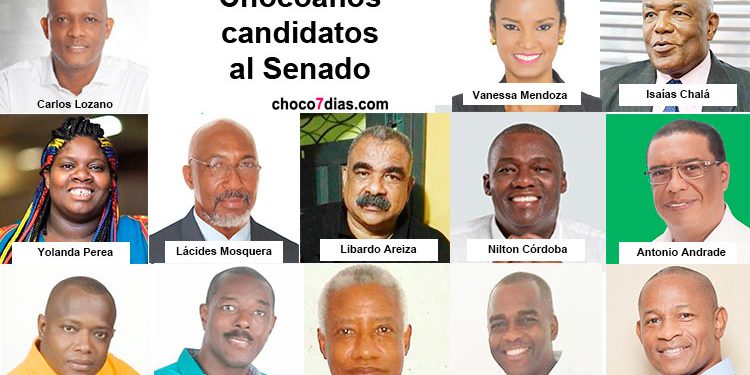 Trece candidatos chocoanos en listas nacionales, para el senado de la república.