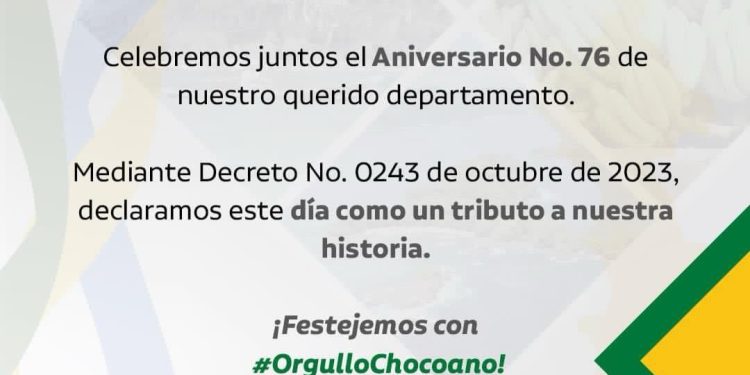 Cumpleaños 76, felicitaciones 👏 departamento del Chocó